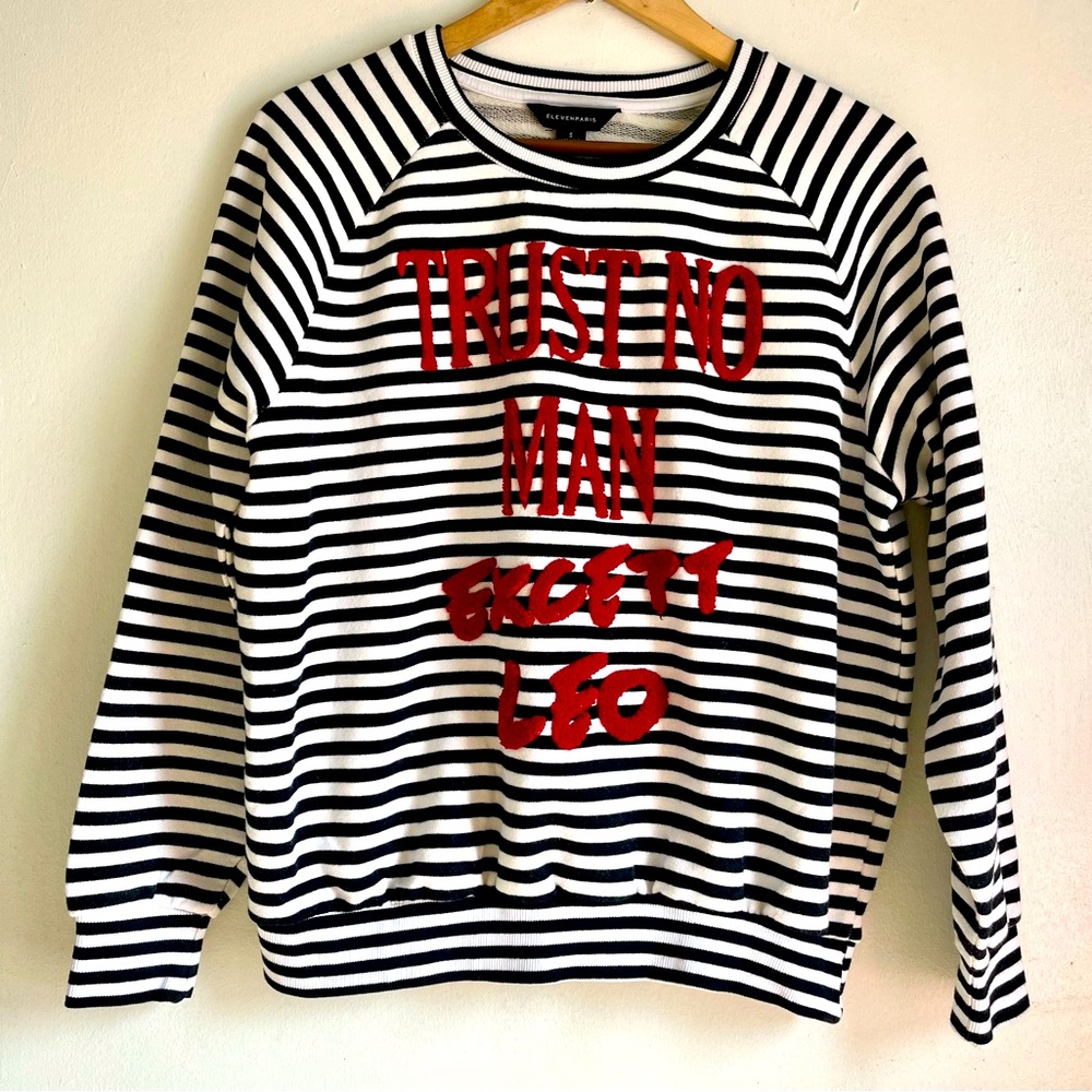 ELEVEN PARIS Trust No Man Except Leo Sweatshirt - Picture 4 of 9